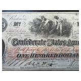 Confederate States of America 1862 $100 Note - Nov 3, 1862 - #42658 Confederate States of America 1862 $100 Note - Nov 3, 1862 - #42658