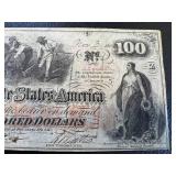Confederate States of America 1862 $100 Note - Nov 3, 1862 - #42658 Confederate States of America 1862 $100 Note - Nov 3, 1862 - #42658