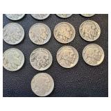 Buffalo Nickels - 21 Coins, Circulated, Varied Years Buffalo Nickels - 21 Coins, Circulated, Varied Years