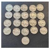 Buffalo Nickels - 21 Coins, Circulated, Varied Years Buffalo Nickels - 21 Coins, Circulated, Varied Years