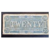 Confederate States of America Twenty Dollar Note - Dated 2/17/1864 (No. 296) Confederate States of America Twenty Dollar Note - Dated 2/17/1864 (No. 296)