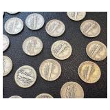 Mercury Dimes - 24 Circulated, Mixed Years (1920s-1940s) Mercury Dimes - 24 Circulated, Mixed Years (1920s-1940s)