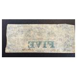 Farmers and Merchants Bank of Memphis Banknote - $5 May 1854 (Antique Tennessee) Farmers and Merchants Bank of Memphis Banknote - $5 May 1854 (Antique Tennessee)