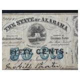 Confederate States Treasury Notes 25c & 50c (Lot of 2) Alabama 1863 2nd Series Confederate States Treasury Notes 25c & 50c (Lot of 2) Alabama 1863 2nd Series