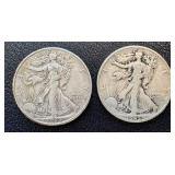 Walking Liberty Quarters - 1944-D, 1945-S, 1946-D, 1947-D (Lot of 4) Walking Liberty Quarters - 1944-D, 1945-S, 1946-D, 1947-D (Lot of 4)