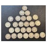 Mercury Dimes - 26 Coins Circulated (1916-1945) Mercury Dimes - 26 Coins Circulated (1916-1945)