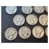 Mercury Dimes - 26 Coins Circulated (1916-1945) Mercury Dimes - 26 Coins Circulated (1916-1945)