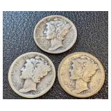 Mercury Dimes - 26 Coins Circulated (1916-1945) Mercury Dimes - 26 Coins Circulated (1916-1945)