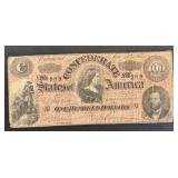 Confederate States of America $100 Banknote - Richmond, Feb 17, 1864 Confederate States of America $100 Banknote - Richmond, Feb 17, 1864