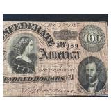 Confederate States of America $100 Banknote - Richmond, Feb 17, 1864 Confederate States of America $100 Banknote - Richmond, Feb 17, 1864