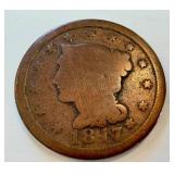 Braided Hair Large Cent - 1817 U.S. Penny Braided Hair Large Cent - 1817 U.S. Penny