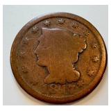 Braided Hair Large Cent - 1817 U.S. Penny Braided Hair Large Cent - 1817 U.S. Penny