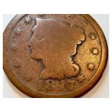 Braided Hair Large Cent - 1817 U.S. Penny Braided Hair Large Cent - 1817 U.S. Penny