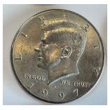 7 Eisenhower Dollars 1971-1978, Denver Mint (D) - US Coin Set with Millennium Dollars Case 7 Eisenhower Dollars 1971-1978, Denver Mint (D) - US Coin Set with Millennium Dollars Case