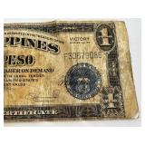 Victory Series 1 Peso Philippines Banknote - Serial F30679086 Victory Series 1 Peso Philippines Banknote - Serial F30679086