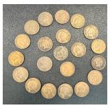 Indian Head Cent - 21 Coins - Circulated - Various Dates Indian Head Cent - 21 Coins - Circulated - Various Dates
