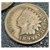 Indian Head Cent - 21 Coins - Circulated - Various Dates Indian Head Cent - 21 Coins - Circulated - Various Dates