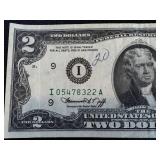 Jefferson Two-Dollar Bills - 1976 Series, Declaration of Independence Back (Pair) Jefferson Two-Dollar Bills - 1976 Series, Declaration of Independence Back (Pair)