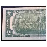 Jefferson Two-Dollar Bills - 1976 Series, Declaration of Independence Back (Pair) Jefferson Two-Dollar Bills - 1976 Series, Declaration of Independence Back (Pair)