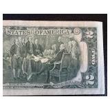 Jefferson Two-Dollar Bills - 1976 Series, Declaration of Independence Back (Pair) Jefferson Two-Dollar Bills - 1976 Series, Declaration of Independence Back (Pair)