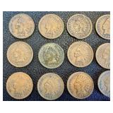 Indian Head Cent - 25 Coins Circulated, Varied Dates (1883-1907) Indian Head Cent - 25 Coins Circulated, Varied Dates (1883-1907)