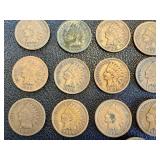 Indian Head Cent - 25 Coins Circulated, Varied Dates (1883-1907) Indian Head Cent - 25 Coins Circulated, Varied Dates (1883-1907)
