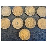 Indian Head Cent - 25 Coins Circulated, Varied Dates (1883-1907) Indian Head Cent - 25 Coins Circulated, Varied Dates (1883-1907)