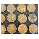 Indian Head Cent - 25 Coins Circulated, Varied Dates (1883-1907) Indian Head Cent - 25 Coins Circulated, Varied Dates (1883-1907)
