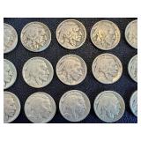 Buffalo Nickels - 25 Coins, Circulated, Mixed Dates (Indian Head Nickels) Buffalo Nickels - 25 Coins, Circulated, Mixed Dates (Indian Head Nickels)