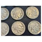 Buffalo Nickels - 25 Coins, Circulated, Mixed Dates (Indian Head Nickels) Buffalo Nickels - 25 Coins, Circulated, Mixed Dates (Indian Head Nickels)