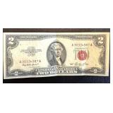 1953 Jefferson $2 Federal Reserve Note - Light Creases 1953 Jefferson $2 Federal Reserve Note - Light Creases