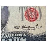 1953 Jefferson $2 Federal Reserve Note - Light Creases 1953 Jefferson $2 Federal Reserve Note - Light Creases