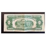 1953 Jefferson $2 Federal Reserve Note - Light Creases 1953 Jefferson $2 Federal Reserve Note - Light Creases