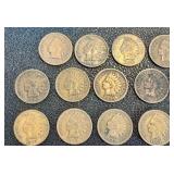 Indian Head Cent Coins - 24-Piece Lot (Lot of 24) - Mixed Dates, Circulated Indian Head Cent Coins - 24-Piece Lot (Lot of 24) - Mixed Dates, Circulated