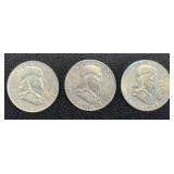Franklin Half Dollar - Trio 1959-1961 (3 Coins) Franklin Half Dollar - Trio 1959-1961 (3 Coins)
