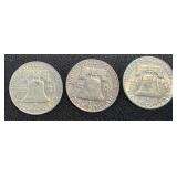 Franklin Half Dollar - Trio 1959-1961 (3 Coins) Franklin Half Dollar - Trio 1959-1961 (3 Coins)