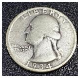 Washington Quarters 1934-1950 Set of 17 - Circulated, Sequential Dates Washington Quarters 1934-1950 Set of 17 - Circulated, Sequential Dates