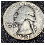 Washington Quarters 1934-1950 Set of 17 - Circulated, Sequential Dates Washington Quarters 1934-1950 Set of 17 - Circulated, Sequential Dates