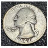 Washington Quarters 1934-1950 Set of 17 - Circulated, Sequential Dates Washington Quarters 1934-1950 Set of 17 - Circulated, Sequential Dates