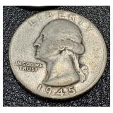 Washington Quarters 1934-1950 Set of 17 - Circulated, Sequential Dates Washington Quarters 1934-1950 Set of 17 - Circulated, Sequential Dates