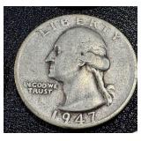 Washington Quarters 1934-1950 Set of 17 - Circulated, Sequential Dates Washington Quarters 1934-1950 Set of 17 - Circulated, Sequential Dates