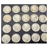 Buffalo Nickels - 55 Coins, Circulated, Dates Vary Buffalo Nickels - 55 Coins, Circulated, Dates Vary