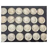 Buffalo Nickels - 55 Coins, Circulated, Dates Vary Buffalo Nickels - 55 Coins, Circulated, Dates Vary