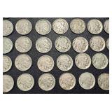 Buffalo Nickels - 55 Coins, Circulated, Dates Vary Buffalo Nickels - 55 Coins, Circulated, Dates Vary