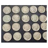 Buffalo Nickels - 55 Coins, Circulated, Dates Vary Buffalo Nickels - 55 Coins, Circulated, Dates Vary
