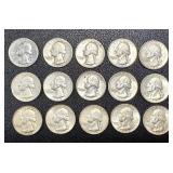 Washington Quarters - 1950-1964 Set of 15 Washington Quarters - 1950-1964 Set of 15