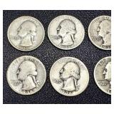 Washington Quarters 1935-1937 (10 Coins) Circulated Washington Quarters 1935-1937 (10 Coins) Circulated