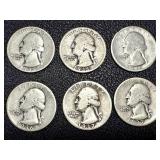 Washington Quarters 1935-1937 (10 Coins) Circulated Washington Quarters 1935-1937 (10 Coins) Circulated
