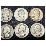 Washington Quarters 1935-1937 (10 Coins) Circulated Washington Quarters 1935-1937 (10 Coins) Circulated