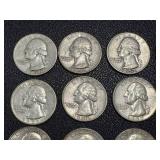 Washington Quarters 1950-1964 - 15 Coins Circulated Washington Quarters 1950-1964 - 15 Coins Circulated
